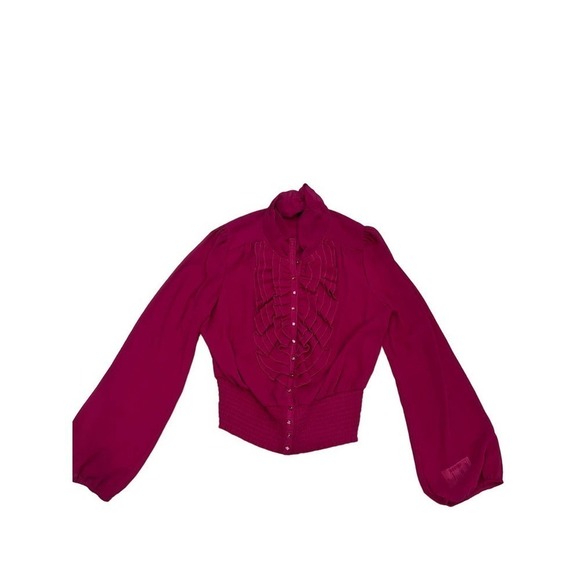 NWT Strawberry pink Ruffle top sz XL - Picture 3 of 4